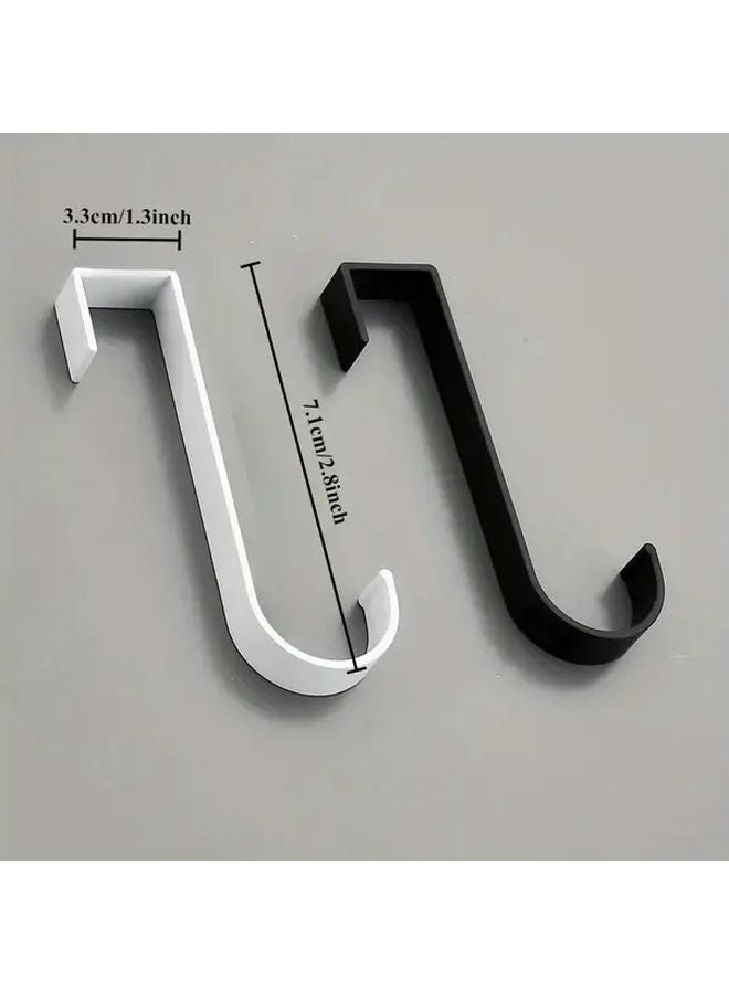 White Heavy Duty Stainless Steel Double Head Hanging Rod No Drill Installation Wall Mounted - Image 5