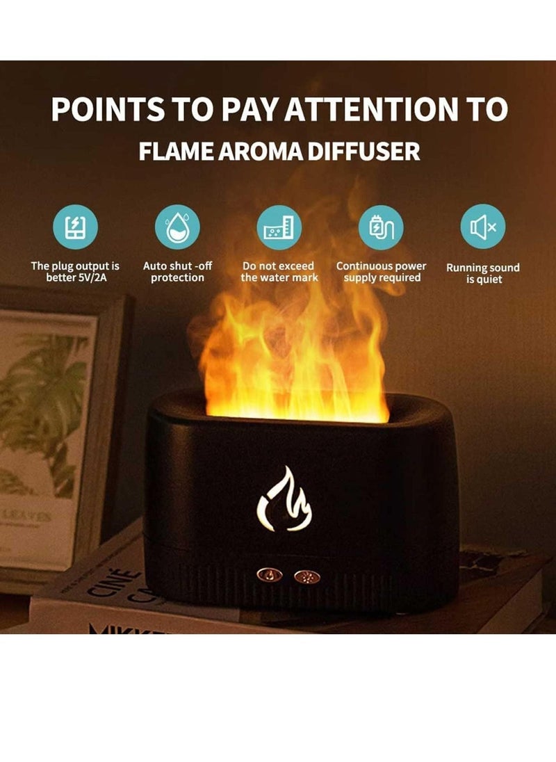 بيوينتي - Flame Air Diffuser,Humidifier,Portable Noiseless Aroma Diffuser with Multicolor Lights Waterless Auto Off Protection Essential Oil Diffuser for Home,Office - Image 1