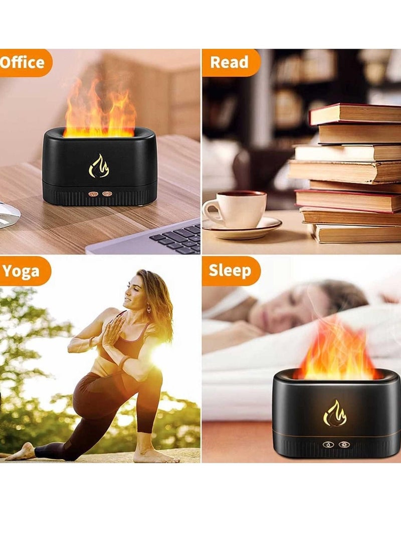بيوينتي - Flame Air Diffuser,Humidifier,Portable Noiseless Aroma Diffuser with Multicolor Lights Waterless Auto Off Protection Essential Oil Diffuser for Home,Office - Image 1