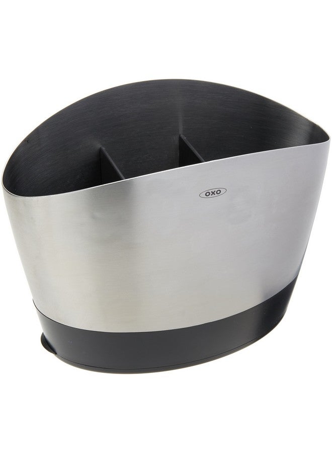 OXO OXO Good Grips Stainless Steel Utensil Holder 8.4" x 4.75" x 6.25",Silver  - Image 1