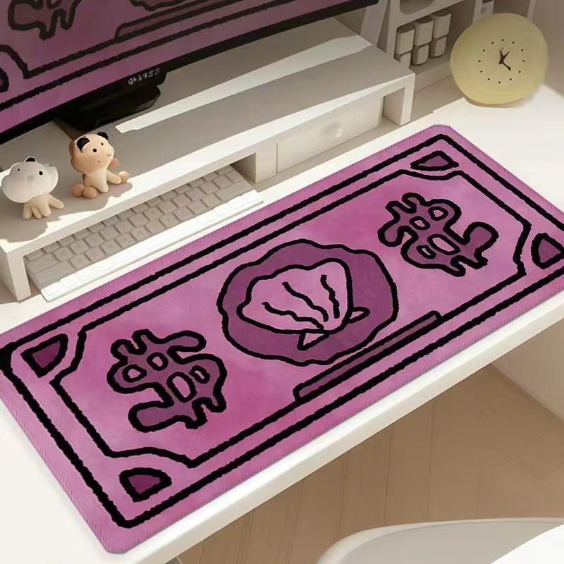 Cartoon Money-Themed Desk Mat Mouse Pad for Office - Lucky Coin Design, Premium Non-Slip Surface - Image 4