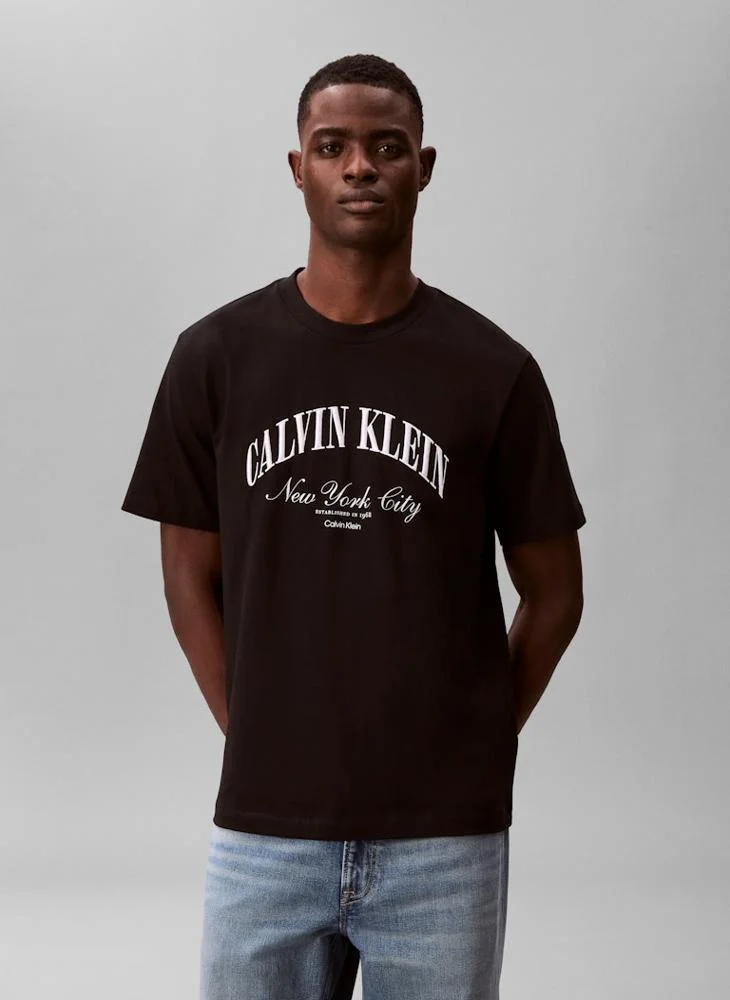 Calvin Klein Jeans  Embroidered NYC Logo T-shirt for Men | Best Price UAE
