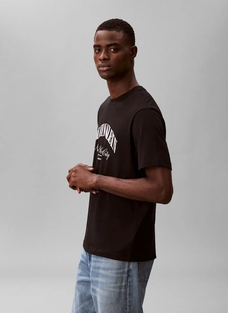 Calvin Klein Jeans  Embroidered NYC Logo T-shirt for Men | Best Price UAE
