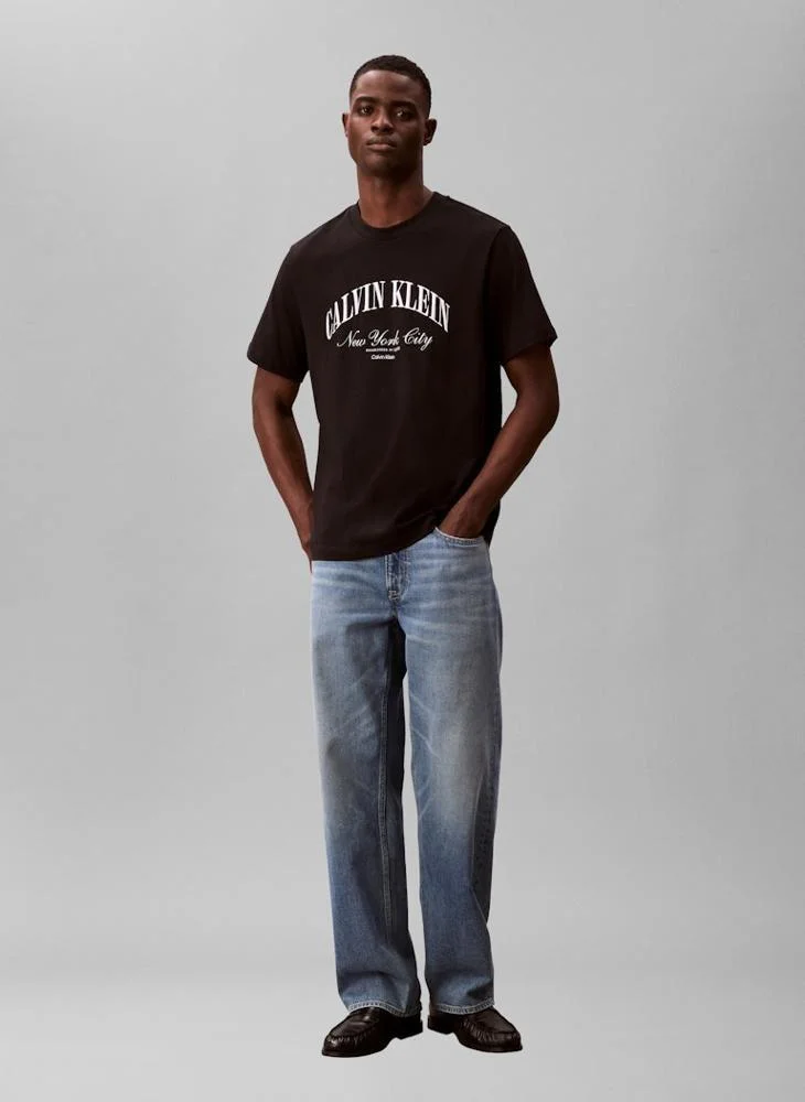 Calvin Klein Jeans  Embroidered NYC Logo T-shirt for Men | Best Price UAE