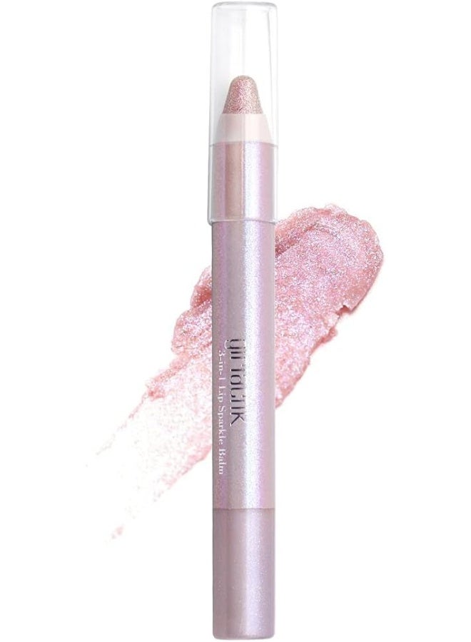 girlactik 3-In-1 Lip Sparkle Balm - Luxurious Gloss Trio For Radiant Lips And Elegant Shine (Periwinkle) - Image 1