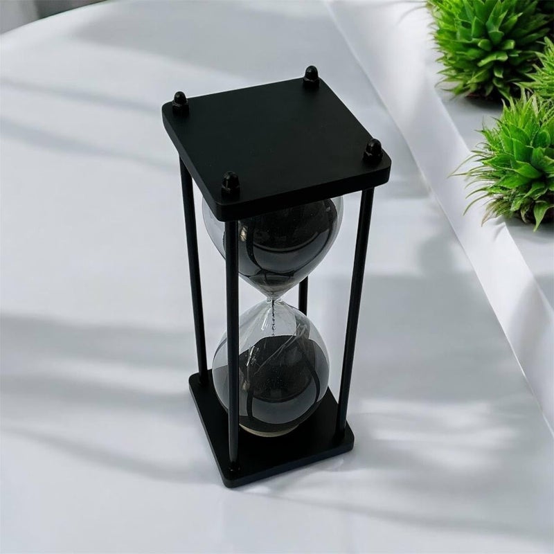 Personalized Wooden 30 Minute SandTimer Engraved Hourglass for Kitchen Home Office Wedding Study Decor Graduation Gift Black  - Image 4