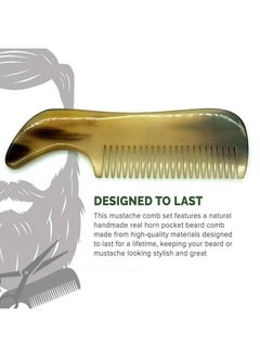 Lucky Franc's Real Oxbull Horn Handmade Beard Comb For Mendetangling Staticfree Fine Tooth Comb For Boysgift For Men Ready Pocket Size Mustache Comb In Metal Tin  - Image 2