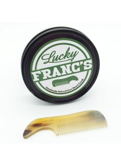 Lucky Franc's Real Oxbull Horn Handmade Beard Comb For Mendetangling Staticfree Fine Tooth Comb For Boysgift For Men Ready Pocket Size Mustache Comb In Metal Tin  - Image 1