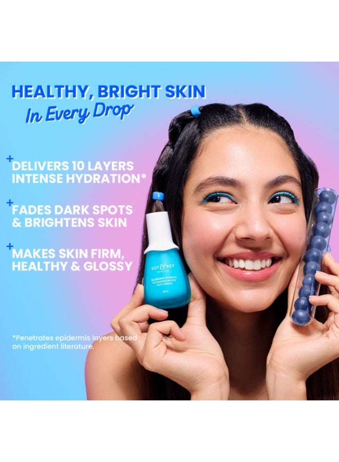 Dot & Key Blueberry Hydrate 12% Barrier Boost Serum with 7 Ceramides Niacinamide Hyaluronic Acid, Reduces Dark Spots, Brightens Skin, Provides Intense Hydration Repairs Skin 30ml - Image 5