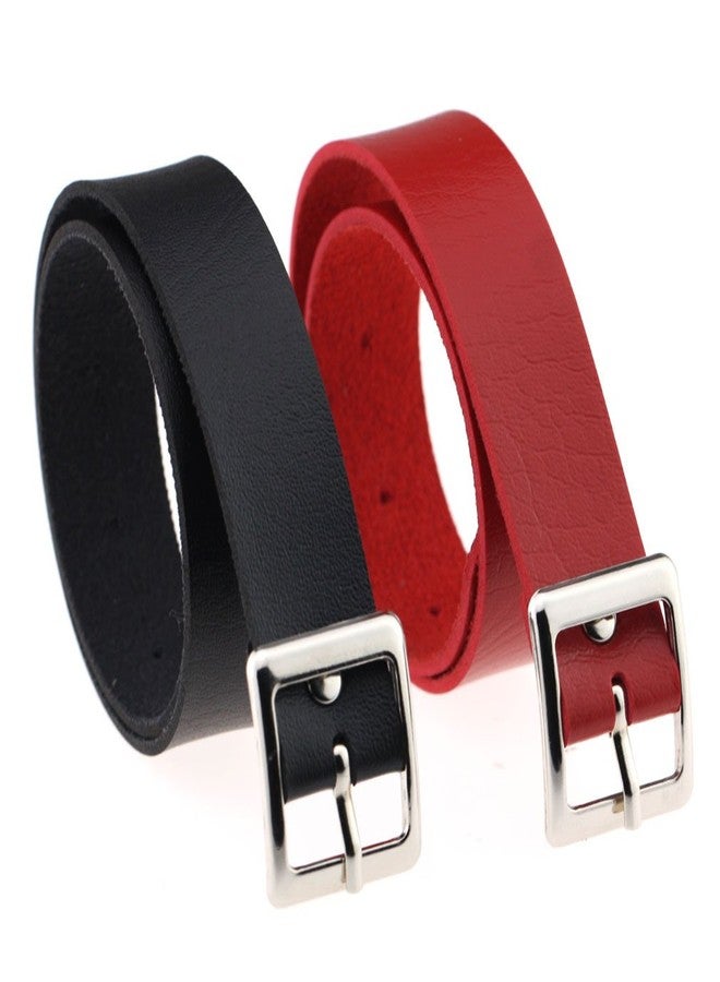 FM FM42 White PU Simulated Leather Silver-tone Buckle Adjustable Belt Collar Choker Necklace PN1138 - Image 4
