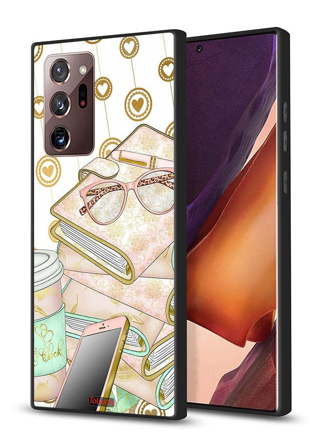 Tolwak - Samsung Galaxy Note 20 Ultra 4G Protective Case Cover Glasses On Books - Image 1