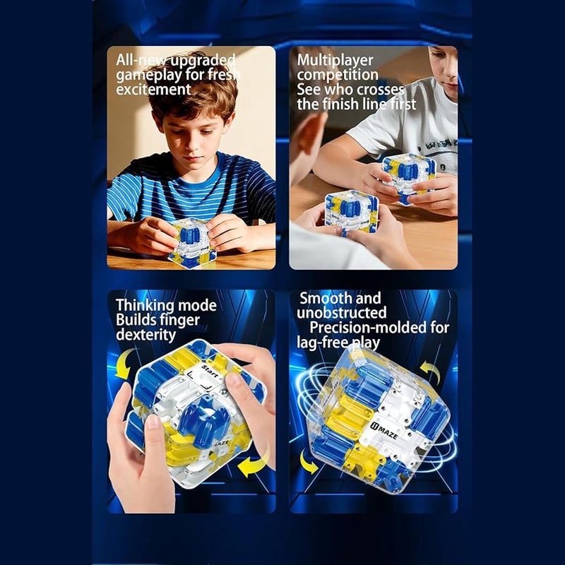 لعبة لغز كرة المتاهة ثلاثية الأبعاد - مكعب دوار لتحدي العقل للأطفال والكبار وحفلات العائلة - Image 5