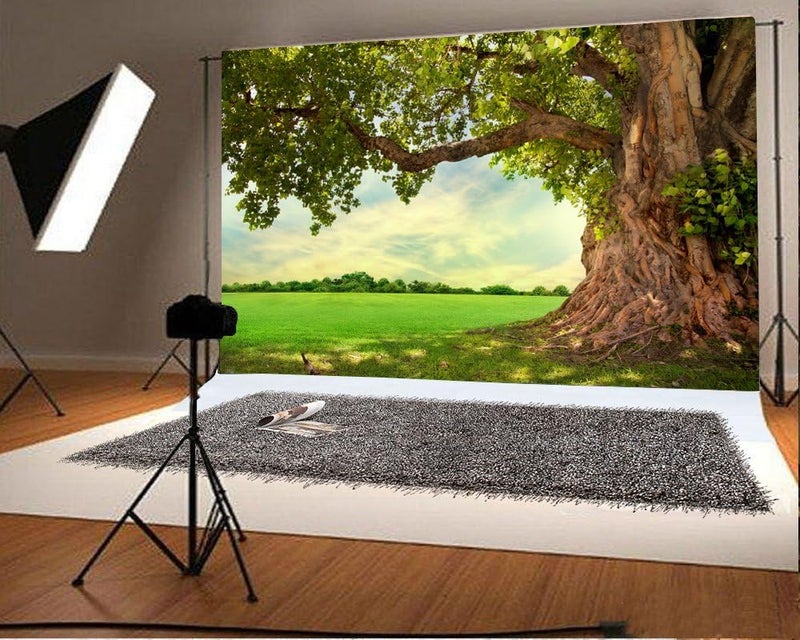 Yeele 10x8ft Spring Backdrop for Photography Spring Park Meadow Old Tree Background Outdoor Picnic Nature Scenery Kids Adult Photo Booth Shoot Vinyl Studio Props - Image 2