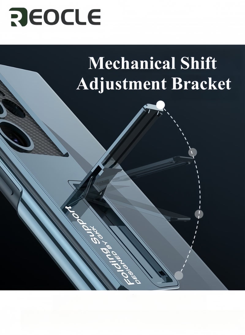 REOCLE Samsung Galaxy S23 Ultra Case S23 Ultra Case with Extra Protective Front Frame & 3 Kickstand Modes Exceeds Full-Coverage Protection Heavy Duty Shock Armor Kickstand Case - Image 4