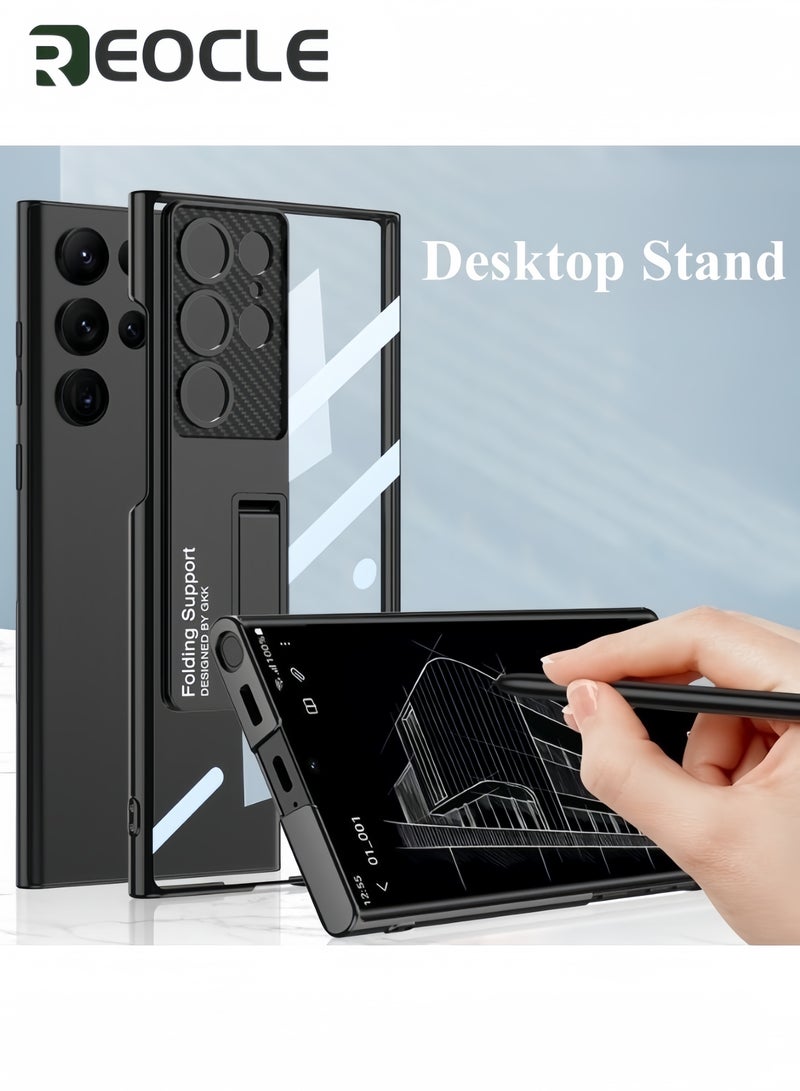 REOCLE Samsung Galaxy S23 Ultra Case S23 Ultra Case with Extra Protective Front Frame & 3 Kickstand Modes Exceeds Full-Coverage Protection Heavy Duty Shock Armor Kickstand Case - Image 2