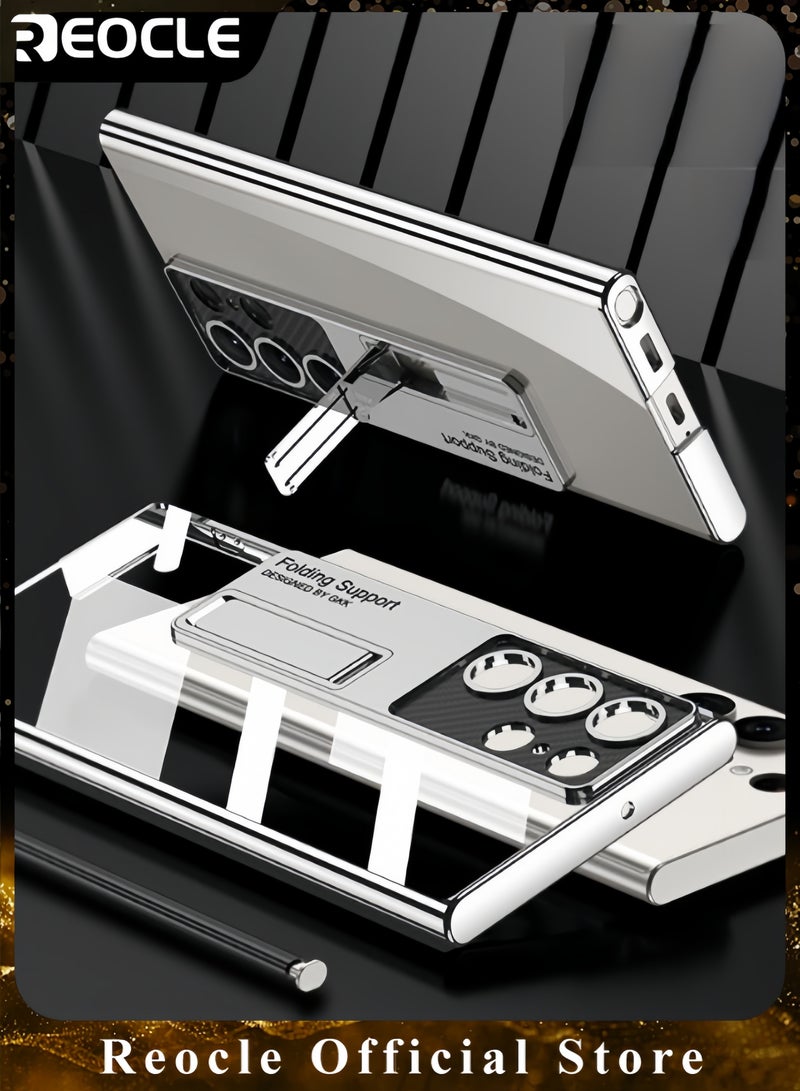 REOCLE Samsung Galaxy S23 Ultra Case S23 Ultra Case with Extra Protective Front Frame & 3 Kickstand Modes Exceeds Full-Coverage Protection Heavy Duty Shock Armor Kickstand Case - Image 1