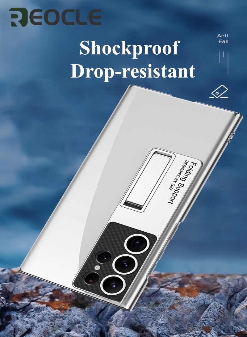 REOCLE Samsung Galaxy S23 Ultra Case S23 Ultra Case with Extra Protective Front Frame & 3 Kickstand Modes Exceeds Full-Coverage Protection Heavy Duty Shock Armor Kickstand Case - Image 5