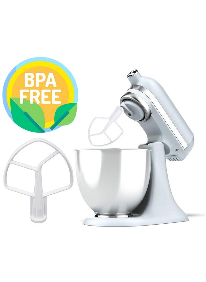 Podoy - Podoy K5AB KS55 Coated Flat Beater Compatible with Kitchenaide 5-QT 5-Quart Bowl-Lift Stand Mixer K5 KP50 KSM5 KSM50 KSM500PS Paddle Attachments PS983355 AP3881259 9707670 W10807813 - Image 1