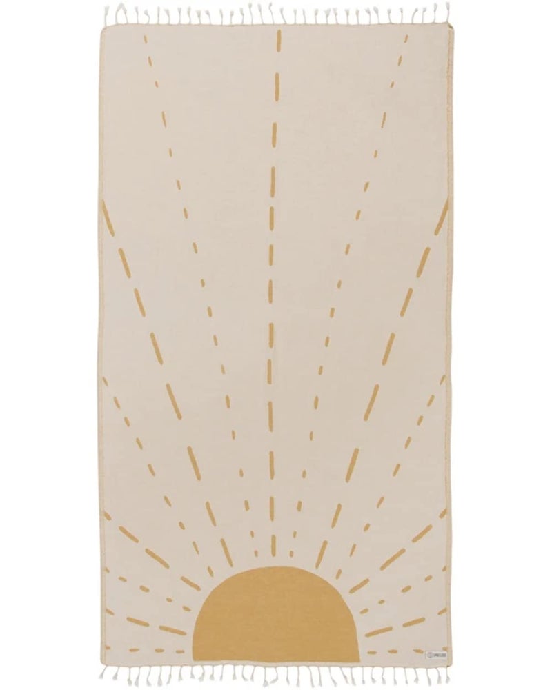 Sand Cloud Turkish Beach Towel - Sand Free - 100% Organic Turkish Cotton Yarn - Quick Dry Towel for Beach, Picnic Blanket or Throw - As Seen on Shark Tank - Sunrise - Image 1