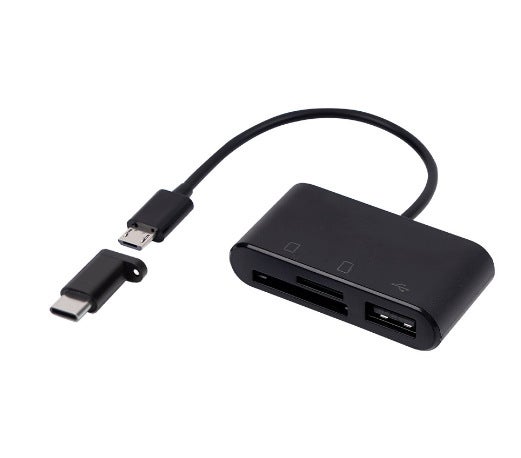 6-in-1 OTG Card Reader Multi-function USB3.0 for SD/TFThree-in-one Android shipping default with white bag (Android White) Three-in-one Android shipping default with white bag (Android White) 