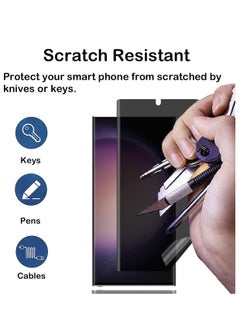 RINCO [2 Packs] Privacy Screen Protector for Samsung Galaxy S24 Ultra ,Support Fingerprint Unlock, Anti Scratch, Full Coverage, Anti-Peeping TPU Soft Film for Galaxy S24 Ultra 5G  - Image 5