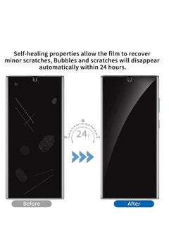RINCO [2 Packs] Privacy Screen Protector for Samsung Galaxy S24 Ultra ,Support Fingerprint Unlock, Anti Scratch, Full Coverage, Anti-Peeping TPU Soft Film for Galaxy S24 Ultra 5G  - Image 4