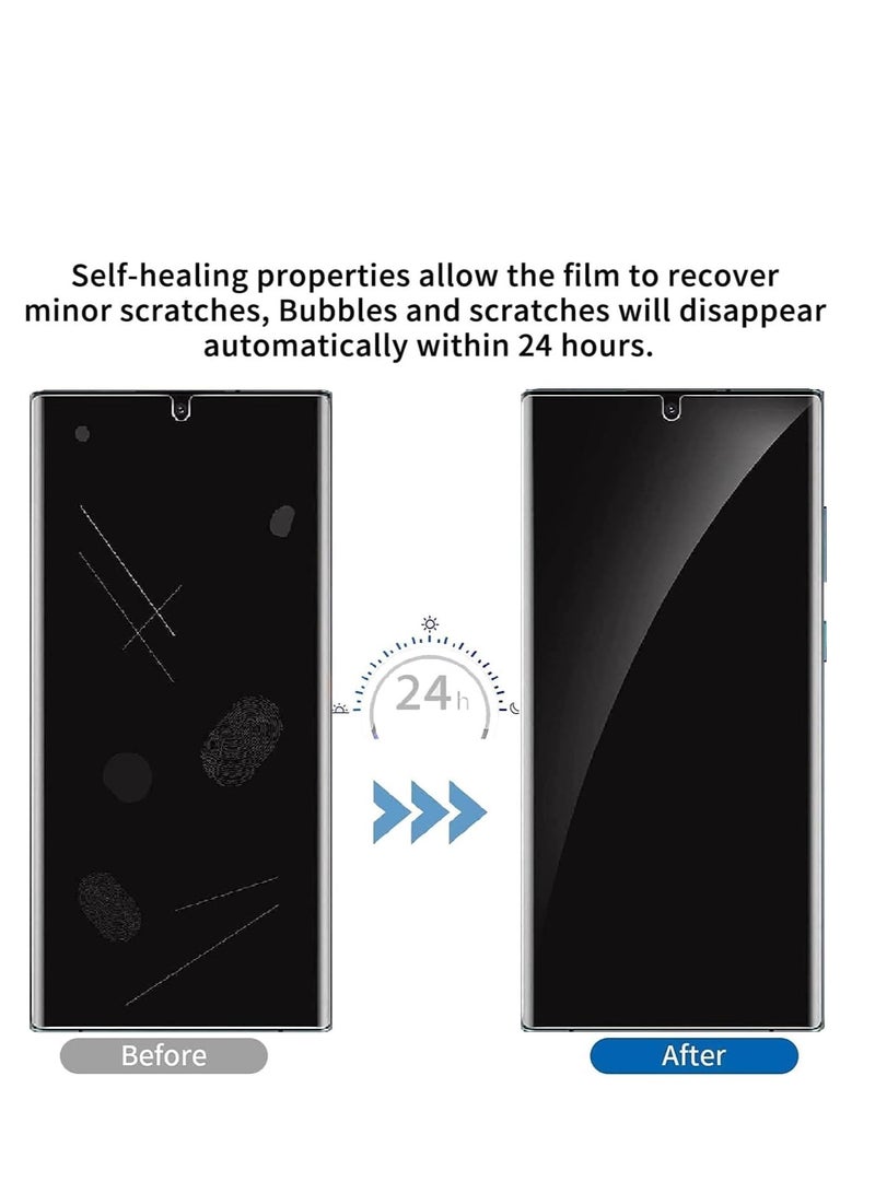 RINCO [2 Packs] Privacy Screen Protector for Samsung Galaxy S24 Ultra ,Support Fingerprint Unlock, Anti Scratch, Full Coverage, Anti-Peeping TPU Soft Film for Galaxy S24 Ultra 5G - Image 4