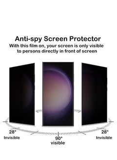 RINCO [2 Packs] Privacy Screen Protector for Samsung Galaxy S24 Ultra ,Support Fingerprint Unlock, Anti Scratch, Full Coverage, Anti-Peeping TPU Soft Film for Galaxy S24 Ultra 5G  - Image 3