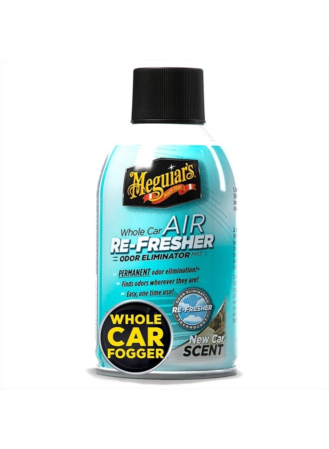 Meguiars Whole Car Air Re-Fresher Odor Eliminator Mist - New Car Scent - Revitalize Your Car This Holiday Season and Permanently Remove Lingering Odors, 2 Oz Aerosol - Image 1