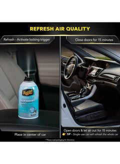 Meguiars Whole Car Air Re-Fresher Odor Eliminator Mist - New Car Scent - Revitalize Your Car This Holiday Season and Permanently Remove Lingering Odors, 2 Oz Aerosol  - Image 5
