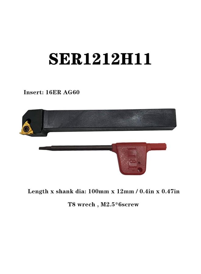 Indexable Lathe Turning Tool,Carbide Turning Tool Set,Metal Lathe Tools Holder for Turning Grooving Threading with Tin Coated Carbide Inserts Turning insert - Image 5