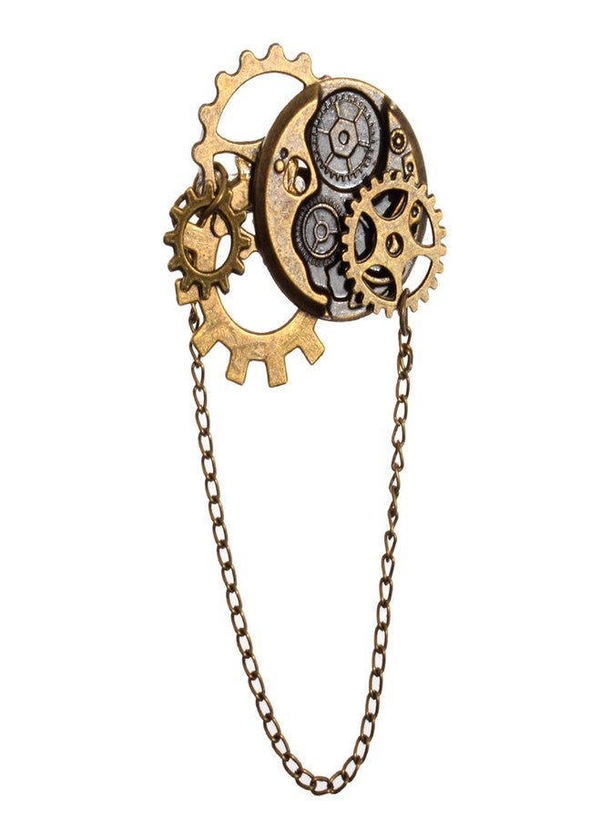 BLESSUME Unisex Steampunk Brooch Lapel Pin (B) - Image 1