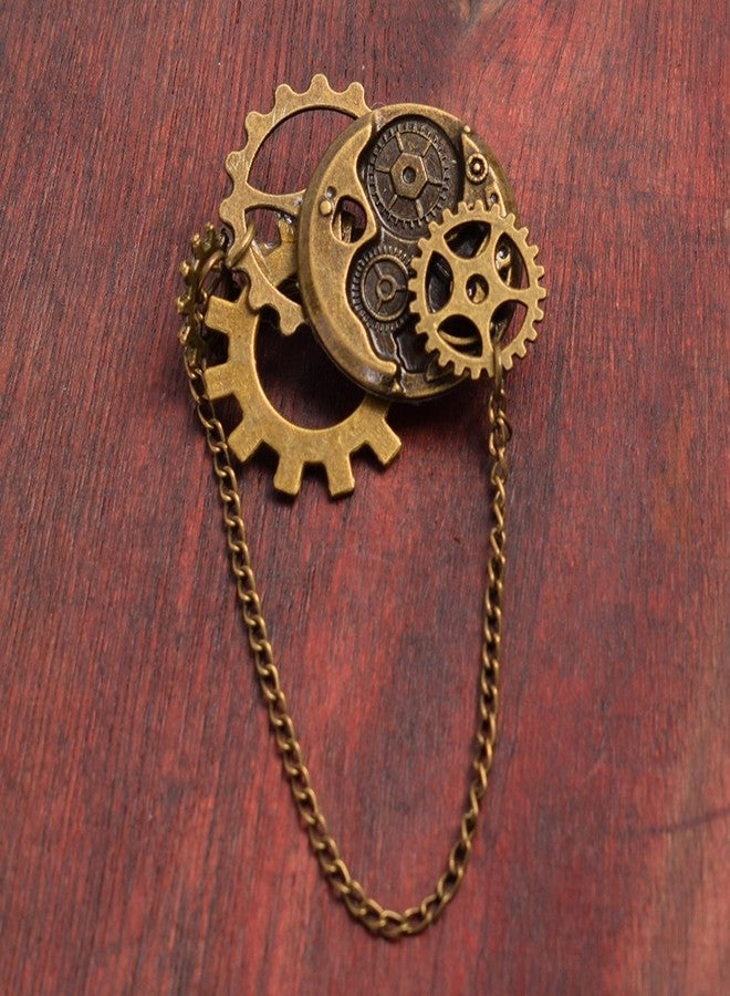BLESSUME Unisex Steampunk Brooch Lapel Pin (B) - Image 4