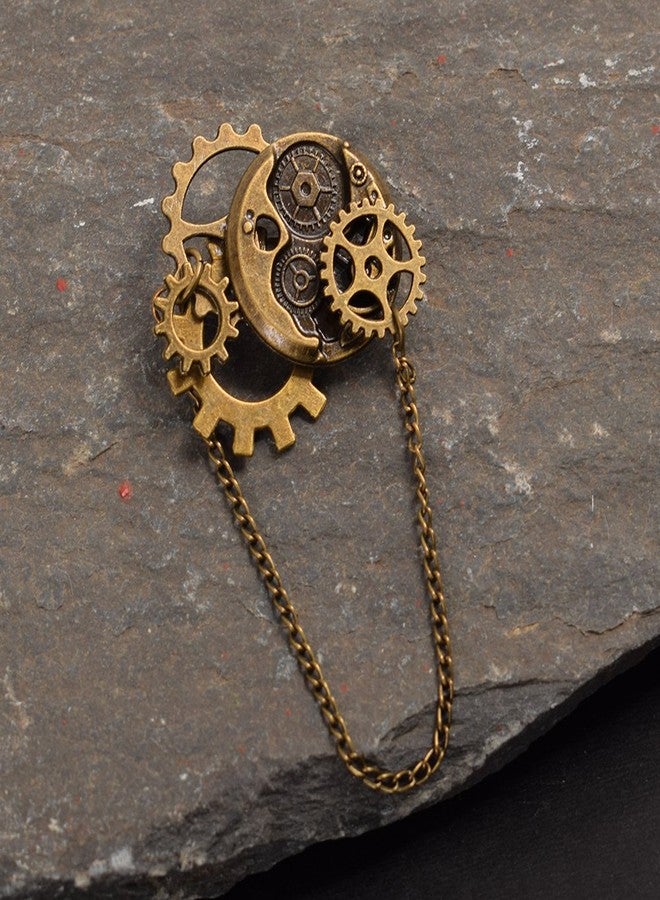 BLESSUME Unisex Steampunk Brooch Lapel Pin (B) - Image 5