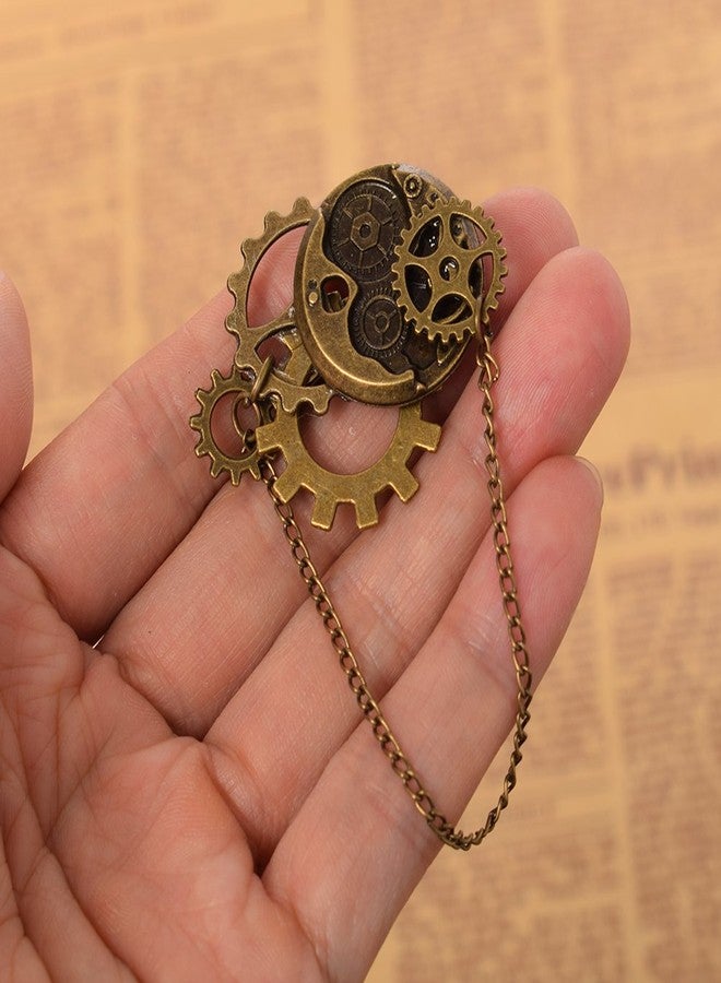 BLESSUME Unisex Steampunk Brooch Lapel Pin (B) - Image 3