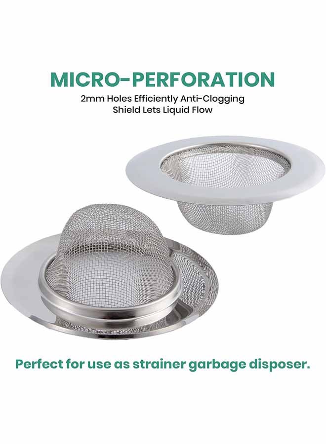 Home Pro Kitchen Sink Strainer Stainless Steel with Large Wide Rim 7 cm 1 pc Stainless Steel Sink Disposal Stopper Anti-Clogging Drain Sieve for Kitchen Sink Drain Dishwasher Safe Sink Stopper - Image 3