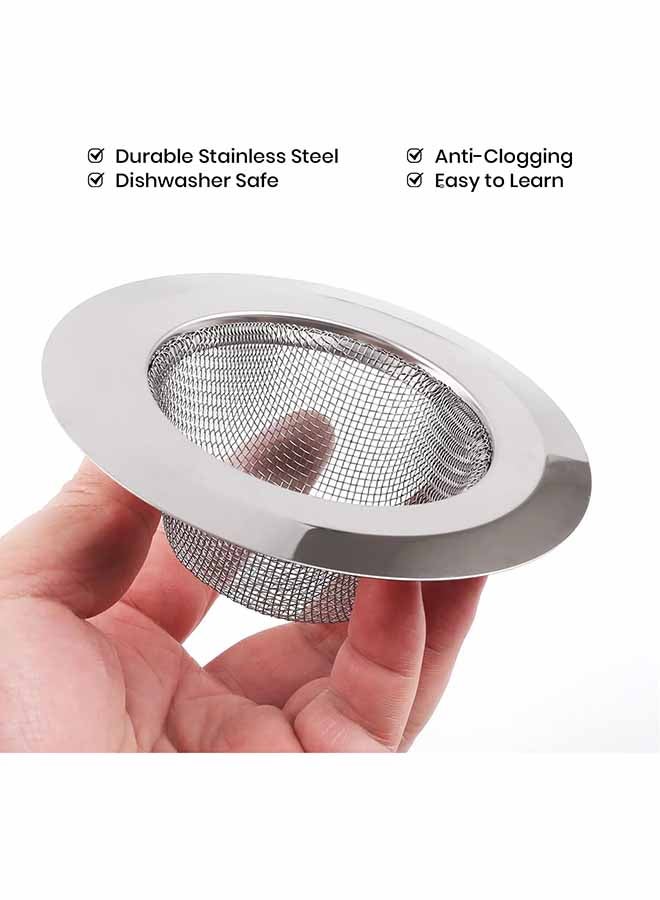Home Pro Kitchen Sink Strainer Stainless Steel with Large Wide Rim 7 cm 1 pc Stainless Steel Sink Disposal Stopper Anti-Clogging Drain Sieve for Kitchen Sink Drain Dishwasher Safe Sink Stopper - Image 4