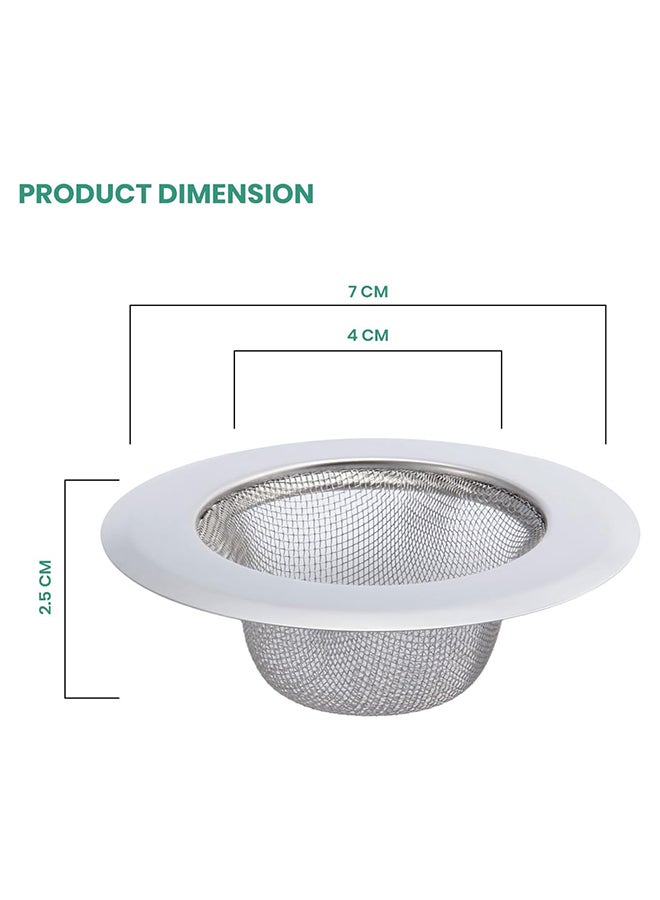 Home Pro Kitchen Sink Strainer Stainless Steel with Large Wide Rim 7 cm 1 pc Stainless Steel Sink Disposal Stopper Anti-Clogging Drain Sieve for Kitchen Sink Drain Dishwasher Safe Sink Stopper - Image 2