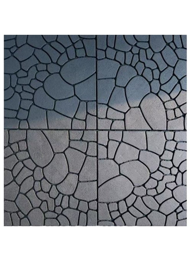 Stone Texture 12" Patio Deck Tiles, DIY Module Interlocking Decking Tiles Floor Tile,Easy and Quick Installation Court Tiles for Porch Poolside Balcony Backyard 44pcs ,DARK GRAY - Image 1