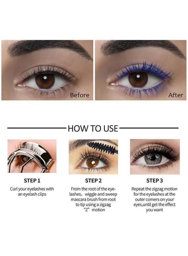 CAKAILA 3 Color Colored Mascara Set,Green Blue Purple Mascara Colorful Long Lasting Waterproof Hyperallergenic Mascara for Eyelashes,Purple Blue Green Mascara for Eyelashes Women's Volumizing Eye Mascara Set - Image 3