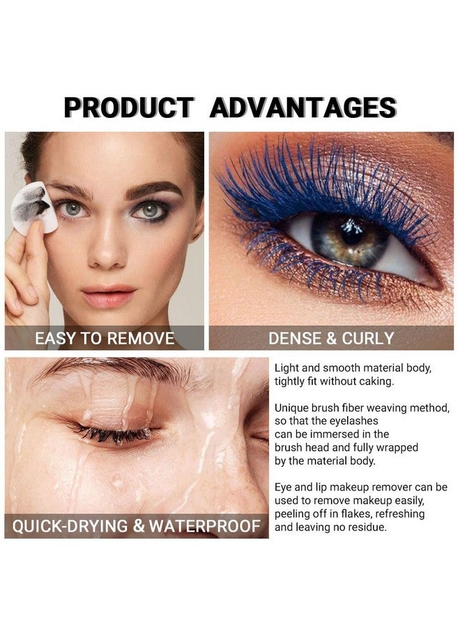 CAKAILA 3 Color Colored Mascara Set,Green Blue Purple Mascara Colorful Long Lasting Waterproof Hyperallergenic Mascara for Eyelashes,Purple Blue Green Mascara for Eyelashes Women's Volumizing Eye Mascara Set - Image 4