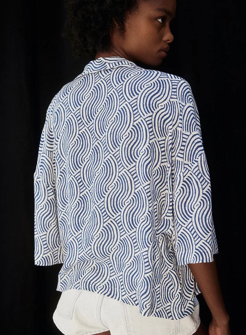 اتش اند ام Printed Button Down Shirt