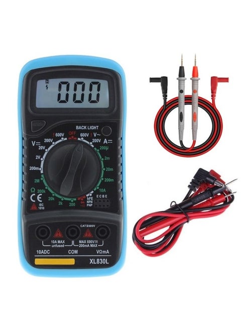 ANENG XL830L Multi-Function Digital Display High-Precision Digital Multimeter, Specification: Standard+10A Extra Tip Pen(Blue)