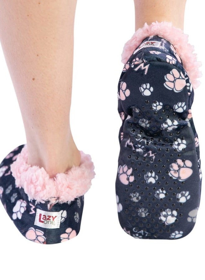 Lazy One Fuzzy Feet Slipper Socks for Women, Cute Fleece-Lined House Slippers, Cute Animal Designs (Cat Mom, S/M) - Image 4