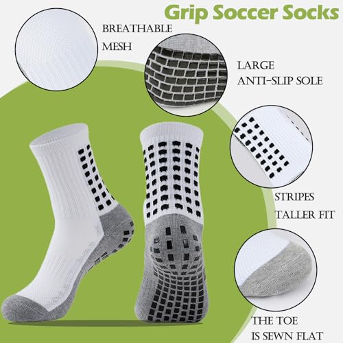 KMOLY 2 Pair Kids Grip Soccer Socks and 2 Pair Shin Guard Sleeves,1 Pack Shin Guards and 4 Shin Straps for Soccer Football Sports - Image 2