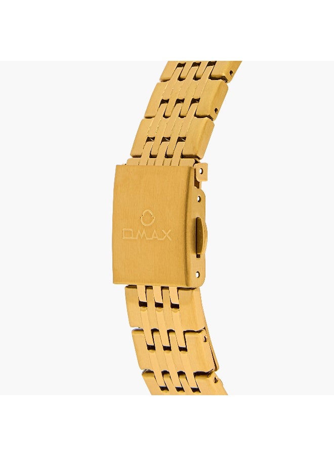 OMAX ساعة يد أنالوج ذهبية للنساء - Image 4