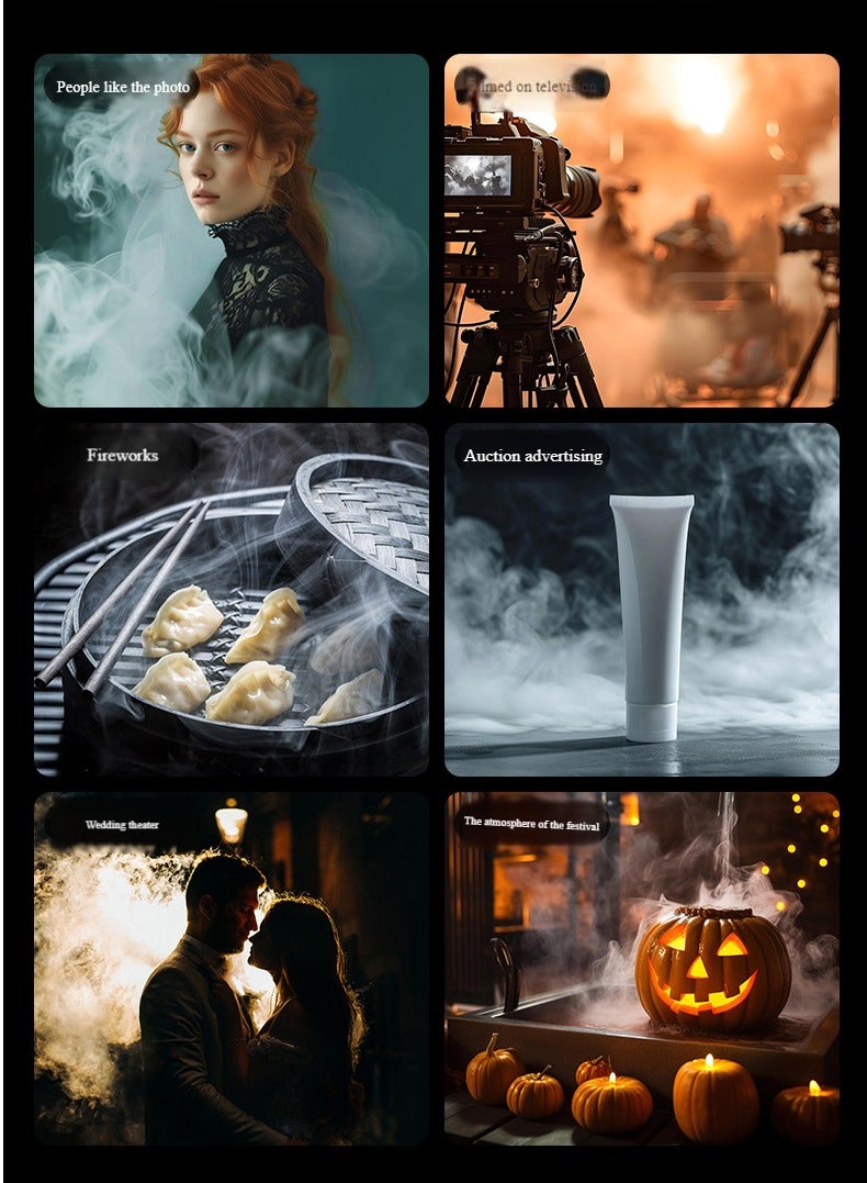 Alyashmac Fog Machine, Photography Fog Effect, Portable Fog Maker, with Remote Control Fogger Machine, for Video Shoot and Parties - Image 2