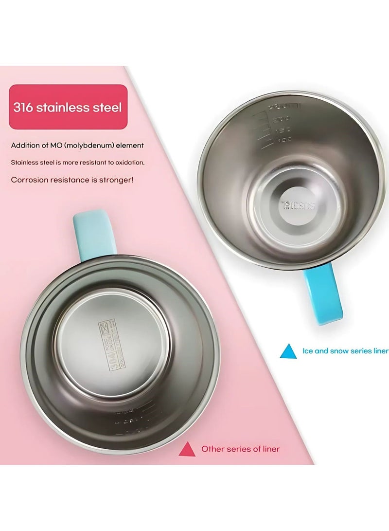 ديزني كوب ماء من الفولاذ المقاوم للصدأ ثلاثي الأبعاد كوب مضاد للسقوط يمكن استخدامه في المشروبات الساخنة والباردة للأطفال 300 مل - Image 2