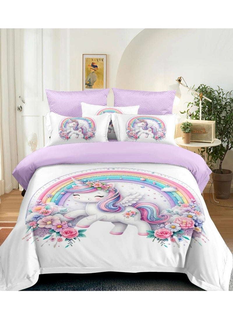Generic - DUOMA HOME single size160*210cm duvet cover set ,4pcs set with fit sheet and 2 pcs pillow cases - Image 1