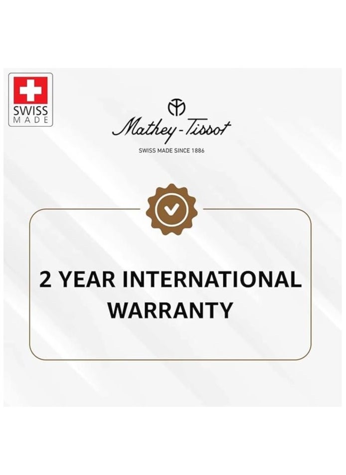 Mathey-Tissot - Mathy III Analog Green Dial Women Watch Silver Strap - D810AV - Image 1
